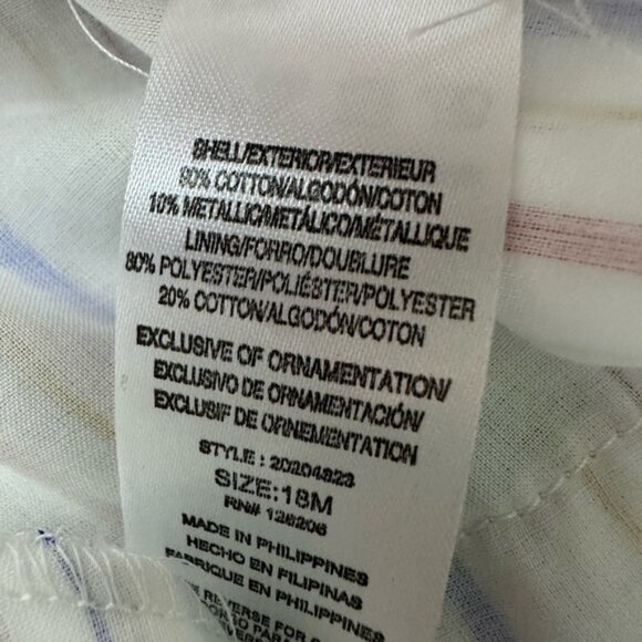 Pastourelle Striped Ruffle Glitter Romper Size 18 months - Picture 10 of 10